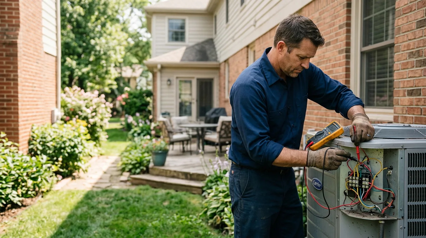 HVAC technician working near Muleshoe, TX